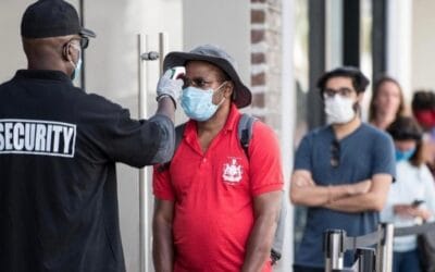 Security Risking Their Lives for Mask Enforcement