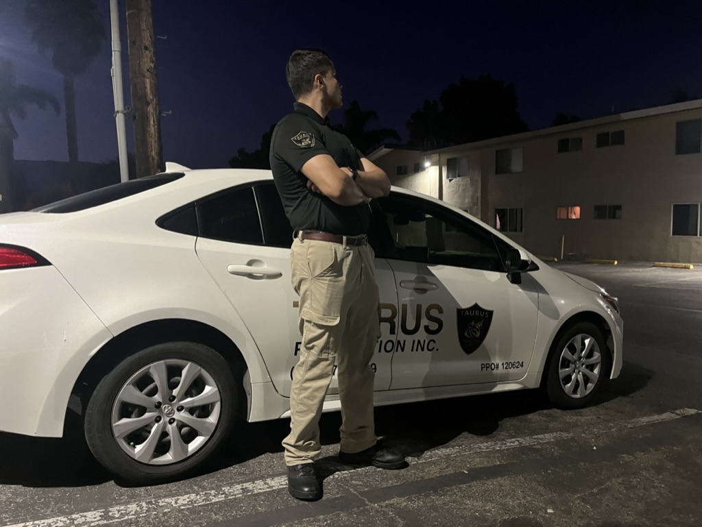 Taurus Protection officer patrolling a gated community in Ventura County