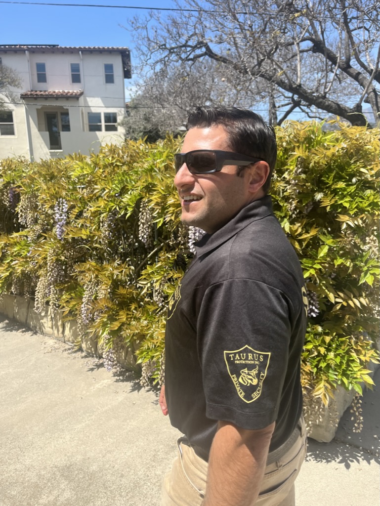 Taurus Protection HOA security officer at a gated community in Santa Barbara