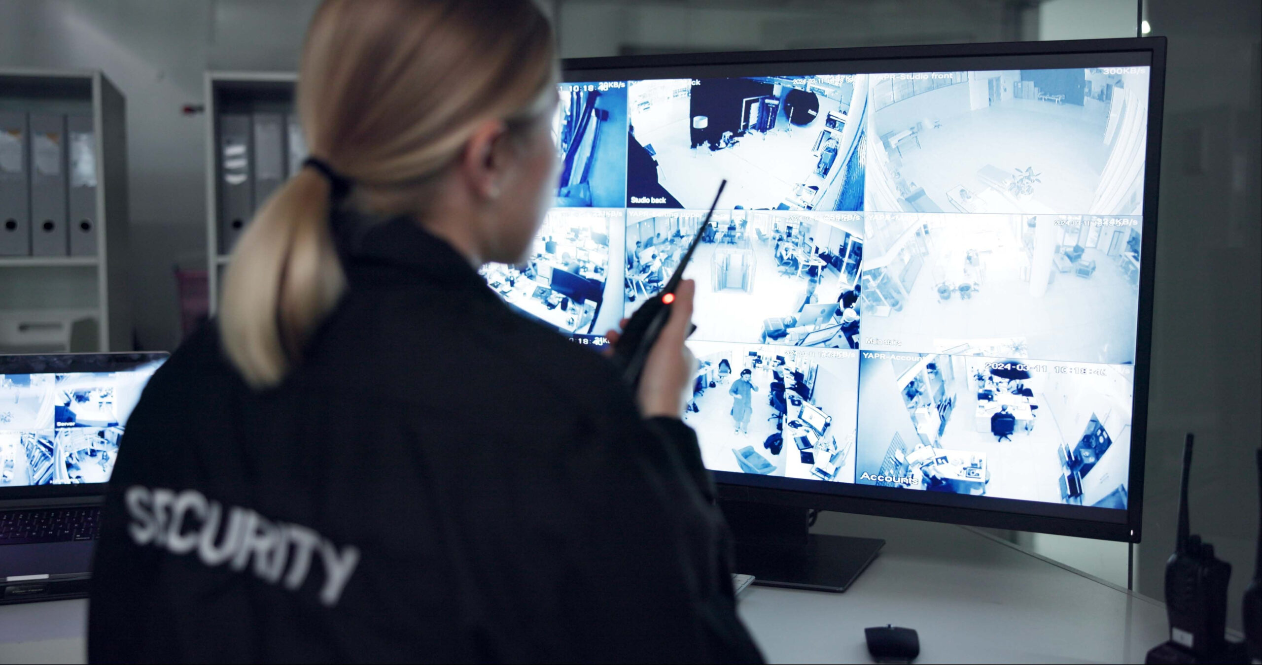 Taurus Protection operator monitoring live security feeds in Santa Barbara